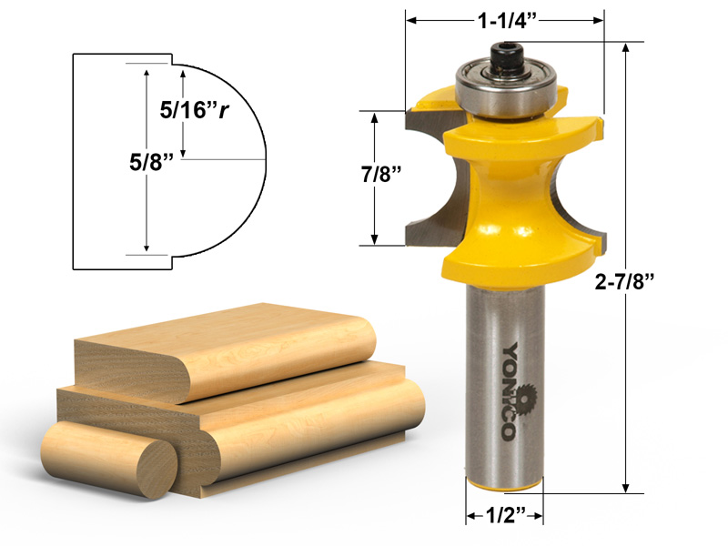 Molding & Profiles :: Edging :: Bullnose/Beading :: Bullnose Router Bit ...