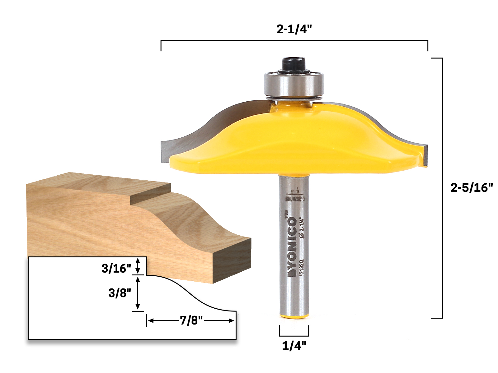 Base molding store router bit profiles